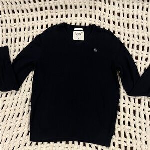 Abercrombie & Fitch Men's Lightweight Black Sweater sz Medium